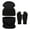 Black, variant on 3Pcs/Set Women Winter Warm Knit Hat Gloves Scarf Set Fleece Lined Touchscreen Double Layer Thermal Cap Neck Wrap Gloves Set