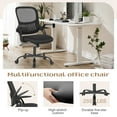 thumbnail image 4 of CONCETTA Ergonomic Office Chair with Flip-up Armrests, Lumbar Support, Mid-Back, Black, 4 of 8