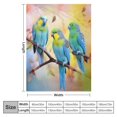 thumbnail image 4 of JEUXUS Budgie Bird on Branch Print Throw Blanket, Parrot Soft Throw Blanket for Bed Couch Sofa Traveling, 4 of 6