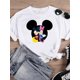 thumbnail image 1 of Disney Fashion Leopard Love Ear Trend Women Cartoon Print Clothing Mickey Mouse Tee Shirt Casual Graphic Short Sleeve T-shirtsS Gao Jinjia LED, 1 of 2