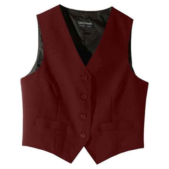 Edwards 7490 Women’s V-Neck Economy Essential Polyester Vest