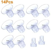 Prociv 14Pcs Flange Inserts 13/15/17/19/21mm Compatible with Momcozy S12/S12pro/S9/S9 pro, for TSRETE/Spectra/Medela 24mm Shield/Flange, Including Duckbill Valve & Silicone Diaphragm