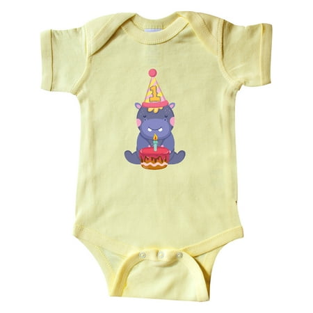 

Inktastic Hippo 1st Birthday Gift Baby Boy or Baby Girl Bodysuit