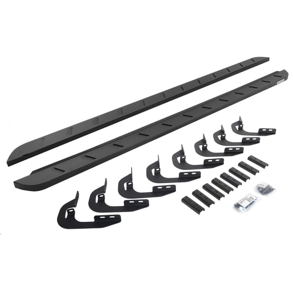 Go Rhino 63404787SPC RB10 Slim Line Running Boards with Mounting Brackets Kit For 14-19 Silverado 3500 HD, Sierra 2500 HD, Silverado 1500, Silverado 2500 HD, Sierra 1500, Sierra 3500 HD (Crew Cab