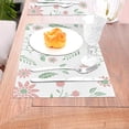 thumbnail image 5 of XMXY Woven Placemats Set of 4 PCS, Flower Leaves Pattern Table Mats Washable Heat Resistant Placemats, 5 of 6