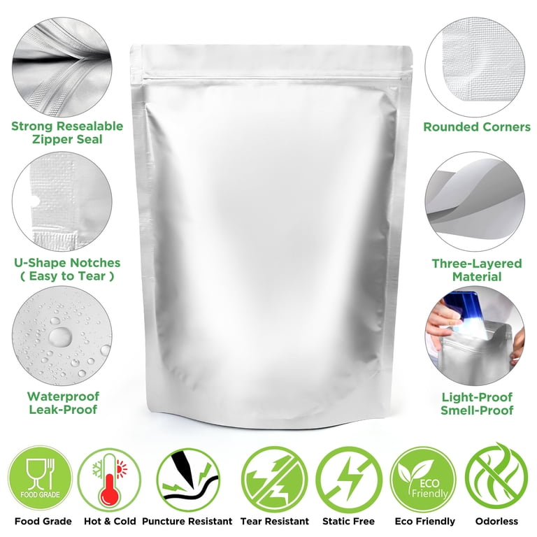 LotFancy Mylar Bags for Food Storage, 40 Count Gallon photo 8