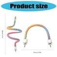 thumbnail image 3 of Multifunctional Gradients Bird Rope Perch Stand Colorful Climbing Rope Toy for Bird Cage Small Pet and Bird Swing Ladder, 3 of 8
