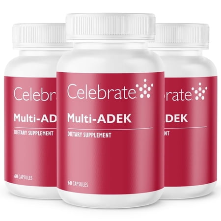 Celebrate Vitamins High ADEK Bariatric Multivitamin Capsules, Iron Free, 180 count