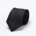 thumbnail image 3 of Xfvqtps Tie for Men Classic Neckties Soild Color 3.15" for Formal Dress Business Embroidery Black-01, 3 of 4