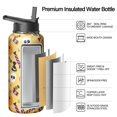 thumbnail image 2 of 32oz Halloween Tumbler with Straw and Handle – Stainless Steel Insulated Water Bottle – Spooky Pumpkin Ghost Witch Design – Fall Coffee Mug Gift for Her or Him, 2 of 5