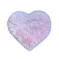 thumbnail image 3 of Spectrum Rugs Luxurious Faux Sheepskin Heart Shaped Area Rug Pink 3' x 3' Heart Shape 4' Round, 3 of 5