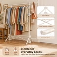 thumbnail image 6 of HOKEEPER Foldable Clothes Rack, Heavy Duty Clothing Garment Rack for Hanging Clothes Adjustable Height Tool-Free Instant Setup Beige, 6 of 9