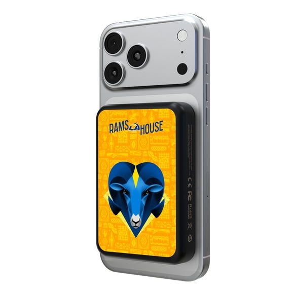 Keyscaper Black Los Angeles Rams 5000mAh Wireless Magnetic Power Bank