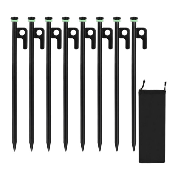 Estacas para Tienda HOLANHING de Alta Resistencia 30 cm Acero Forjado 8 Piezas