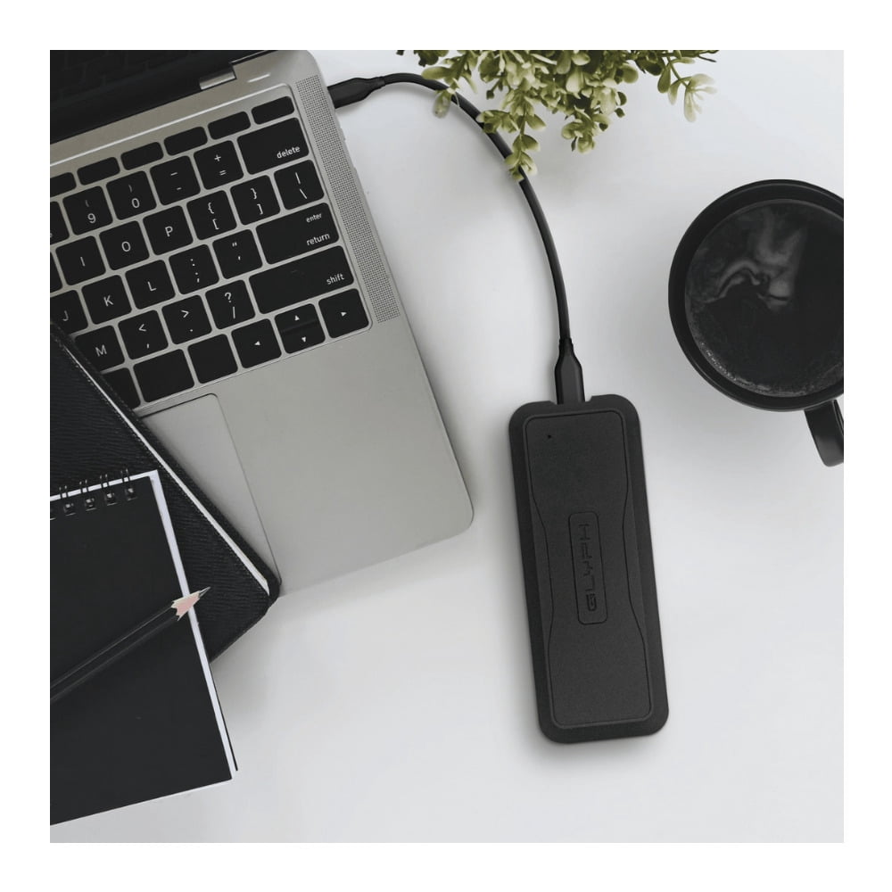 Glyph Atom EV Portable NVMe USB 3.2 Gen 2 External SSD with 1000MBPS Speeds, Thunderbolt 3 Compatibility, and Aluminum Shell (1TB)