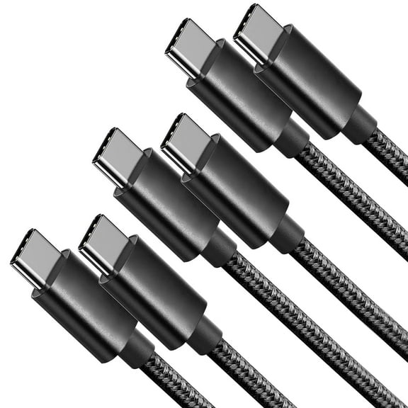 3FT USB-C to USB C Cable 3 Pack, Black