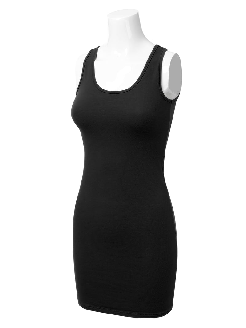 bodycon tank dress mini Women's Basic Scoop Neck Sleeveless Each detail shoppe Discover 22 Brown shoes Size:16 / m-l