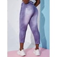 thumbnail image 4 of Tallas grandes Mariposa 3D Crop Esté impresas Rosegal Leggings de talla grande, 4 of 5