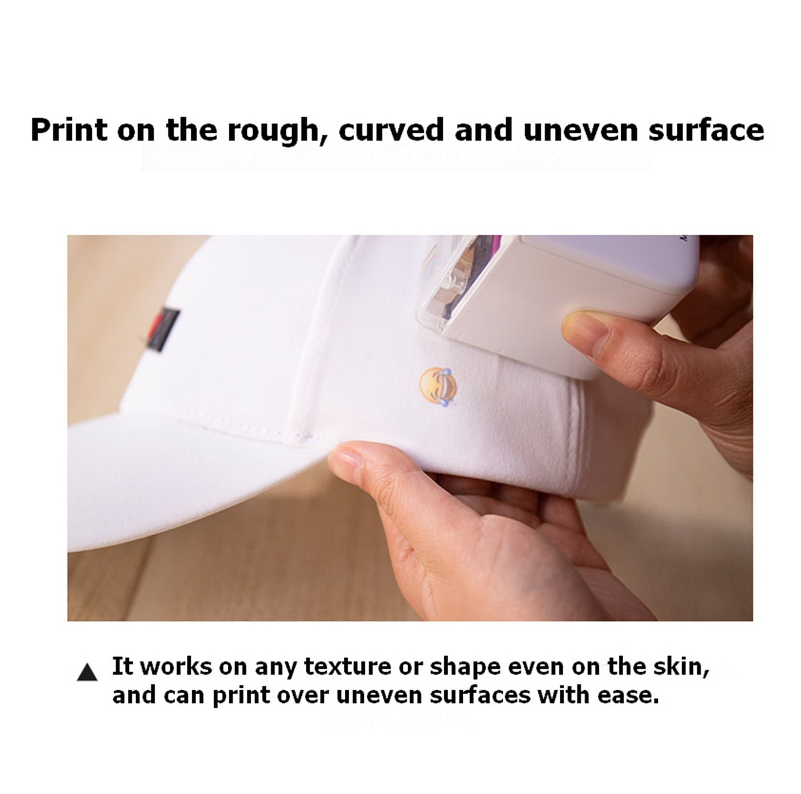 Portable Mobile Color Mini Handheld Printer Tattoo Logo Wireless Bluetooth A4 Inkjet Printer ,Quick-Drying Ink