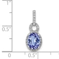 thumbnail image 3 of 14K White Gold Tanzanite Diamond Pendant, 3 of 7