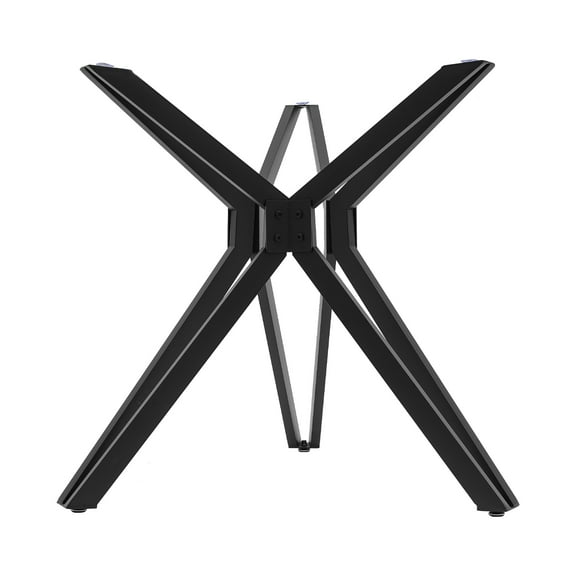 Geometric Heavy Duty Table Legs Solid Metal Dining Table Base 28.4" Black