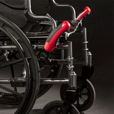 HandsBuddy Extension Brakes for Manual Wheelchairs (1/Pair) RED