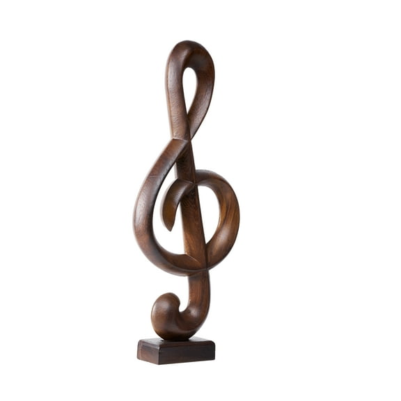 Handicraftviet - Wooden Music Note Sculpture for Home/Desk Decoration and Music Lovers (Wood Music Note, Black)