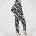 thumbnail image 6 of Fengactive Women's Long Sleeve Crew Neck Pajama Set With Pockets Printed Lounge Sets Two Piece Pj Outfits, 6 of 6