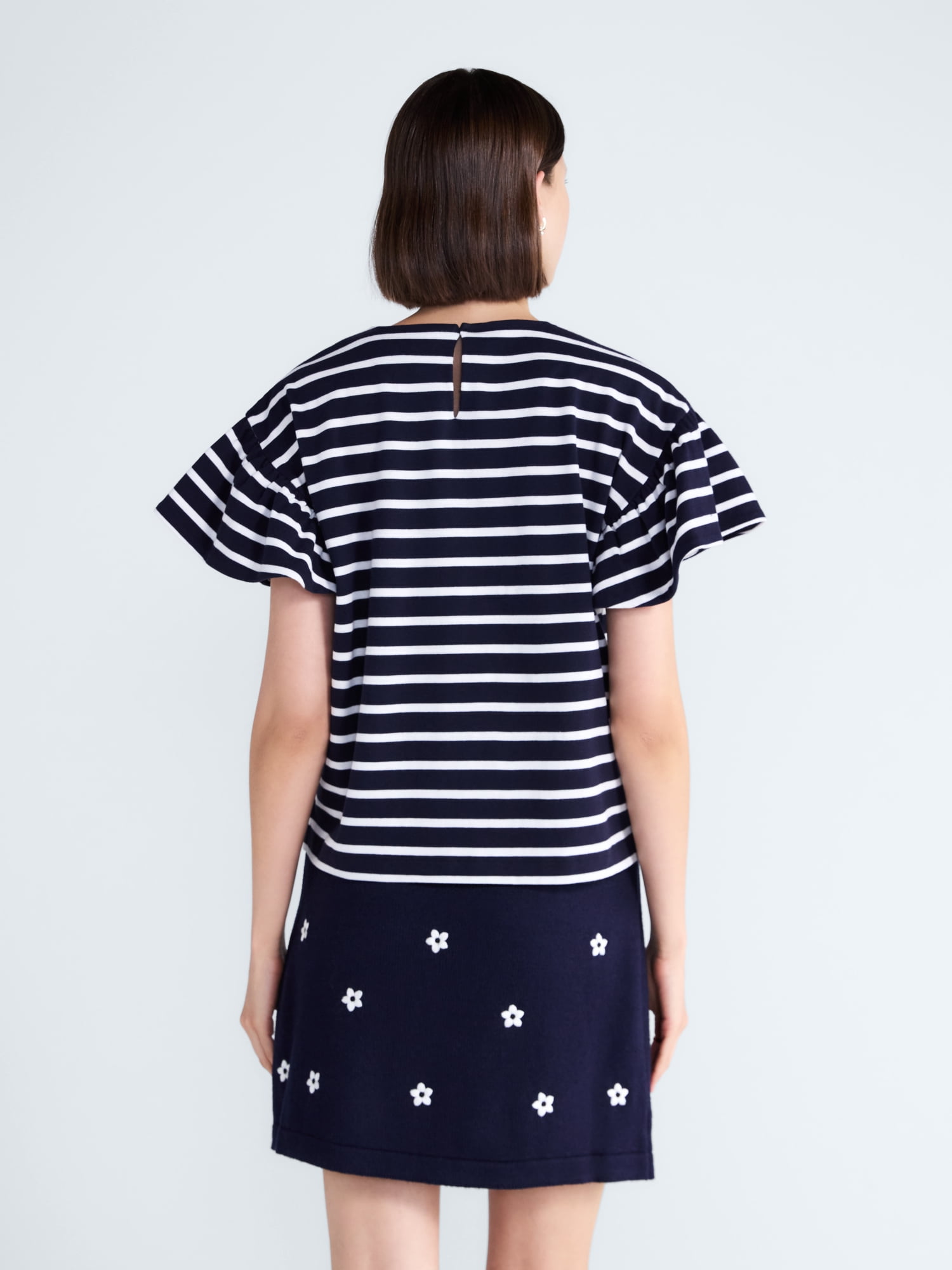 Free Assembly Women's Flutter Sleeve Top, XS-XXL