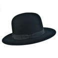 thumbnail image 3 of Amish Buffalo Fur Felt Open Crown Fedora Hat - 7 - Black, 3 of 4