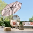 thumbnail image 2 of Best Choice Products 10ft Solar LED Lighted Patio Umbrella w/ Tilt Adjustment, UV-Resistant Fabric - Burgundy, 2 of 7