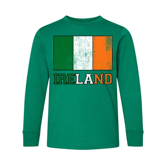Inktastic Ireland Flag Long Sleeve Youth T-Shirt