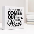 thumbnail image 7 of Zomyto 5x5 Inch It All Comes Out in The Wash Wooden Box Sign Decor Desk Sign,Funny Laundry Room Wooden Box Block Sign for Home Hotel Shelf Table Decorations, 7 of 7