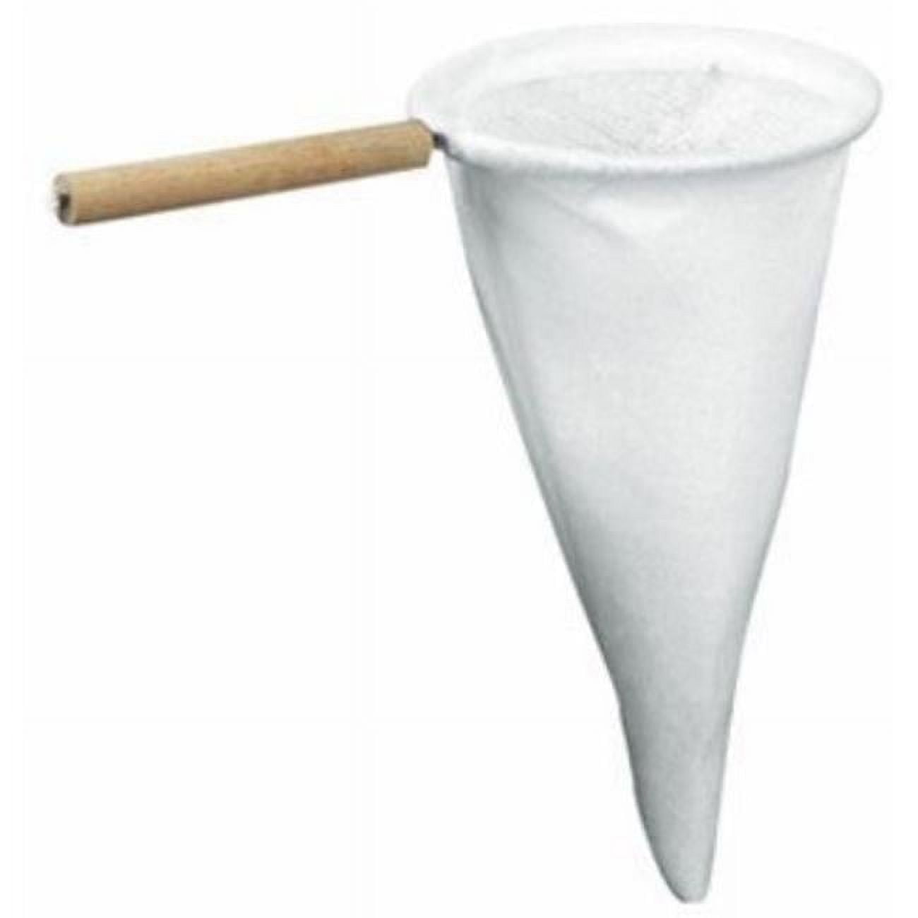 Sourcingmap Stainless Steel Handle Cloth Sock Coffee Tea Strainer Filter - 5 Inch Diameter, Reusable Cotton Mesh