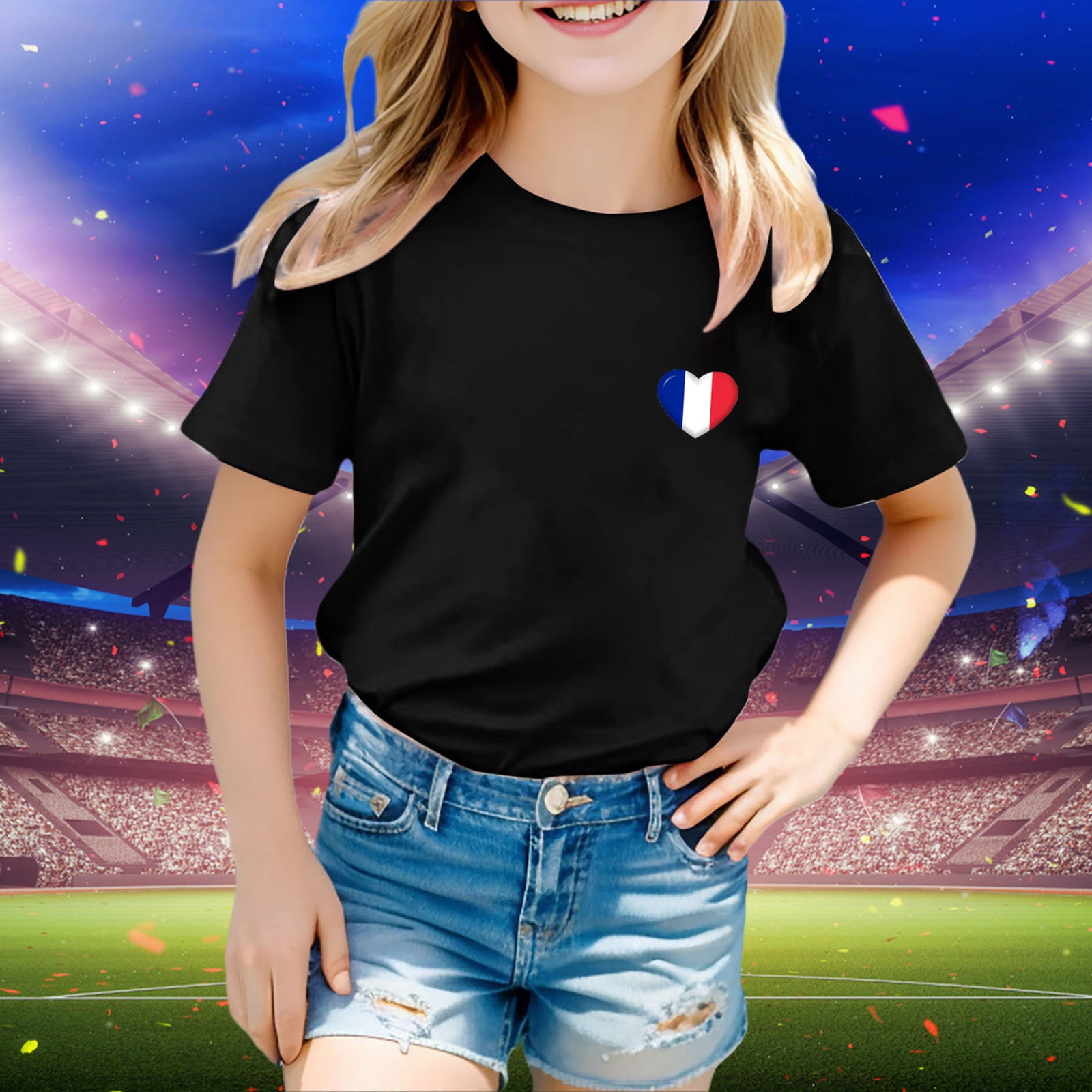 T-shirt Jaune Uni 100% Coton – Pour Fille 14/16 Ans, Taille 36, Manches Courtes, Col Rond, Basique Et Respirant