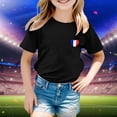 thumbnail image 2 of TZEWGL T-Shirts For Kid Sport Prints Short Sleeve Round Neck Basic Blouse For Newborns size 4-5T, 2 of 5