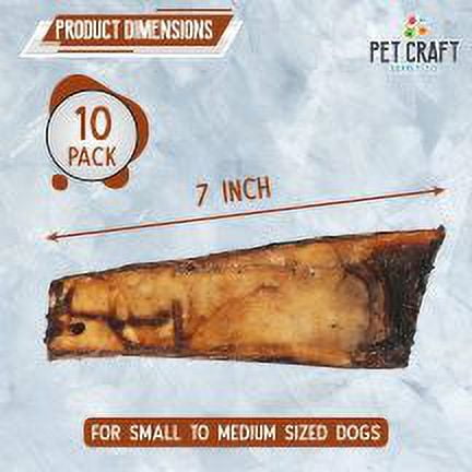 Pet Craft Supply Beef Rib Bones All Natural Healthy Dog Chews Treats for Aggressive Chewers Long Lasting Rawhide Free, Premium Grade Slow Roasted for Puppies Small Medium Dogs, Pack of 10