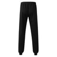 thumbnail image 4 of Huankd Mens Fleece Lined Sweatpants Warm Winter Athletic Jogger Pants with Pockets Drawstring Outdoor Trousers Black 3XL, 4 of 4