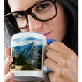 thumbnail image 2 of 3dRose, California, Yosemite NP, Half Dome, Mountain landscape., 15oz Two-Tone Blue Mug, 2 of 7