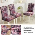 thumbnail image 5 of Exotic and Artistic Paisley Bohemian Dining Chair Covers 4 Pack with Vintage Floral Ethnic Retro Colorful Pattern Washable Polyester Stretch Slipcovers Removable Protector for Classic Home, 5 of 7