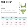 thumbnail image 6 of Wukai White Green Plaid Women's Bikini Set Two Piece,wimsuit High Waisted V Neck Twist Front Adjustable Spaghetti Straps Bathing Suit-XX-Large, 6 of 7