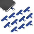thumbnail image 1 of 12pcs Phone Tether Tab, Universal Phone Lanyard Patch T Shape Cell Phones Strap Replacement Part for Most Smartphone Cases, Dark Blue, 1 of 6