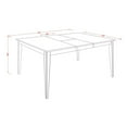 thumbnail image 4 of East West Furniture Dudley Rectangular Wood Dining Table in Black, 4 of 4
