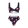 thumbnail image 4 of Rocae Cartoon Donut Planets for Bikini Set for Women Two Piece Sexy High Swimsuits Split Crossover Bikini, 4 of 9