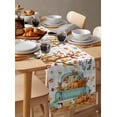 thumbnail image 3 of Table Runners 90 Inches Long Dress Scarves, Fall Farmhouse Coffee/Dining/Kitchen Table Runner for Living Room, Thanksgiving Maple Leaf Branch Pumpkin Car Plaid 13x90 Inch, 3 of 7