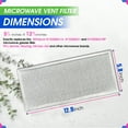 thumbnail image 3 of Microwave Filter Replacement 5.78" x 12.91" Fits W10208631A Whirlpool Microwave Filter - Aluminum Mesh Screen Grease Filter - Freshens and Filters Kitchen Air in Over the Range Oven Vent Fan (1-Pack), 3 of 6