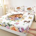 thumbnail image 3 of Erosebridal Chic Horse Full Sheet Sets,Farm Animal Bedding Full Size,Colorful Floral Bed Sheets Set Full Size,Super Cozy Room Decoration，4pcs, 3 of 8