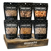 Damn, Man Salty Nut Gift Box - Assorted Gourmet Nuts - 6 Bags 4 Oz. Each - 24 oz. Total
