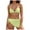 Light Green, variant on GEWSEY Women 3 Piece Swimsuits - Sexy Triangle Bikini Sets with Cover Up Halter String Tie Side Bathing Suits (Light Green, XS)