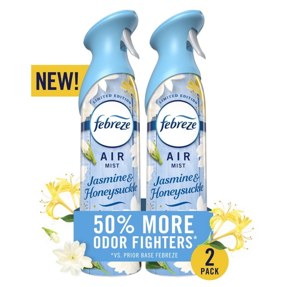 Febreze Air Mist Jasmine & Honeysuckle Air Freshener Spray, 8.1oz, 2 Count
